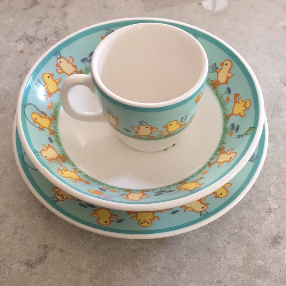 3 piece Tiffany chicks China set